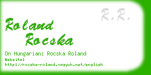 roland rocska business card
